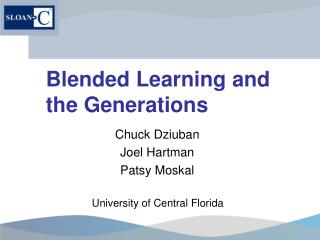 Blended Learning and the Generations