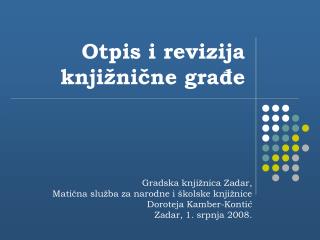 Otpis i revizija knjižnične građe