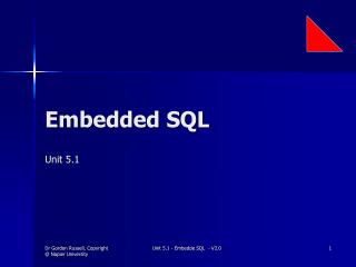 Embedded SQL