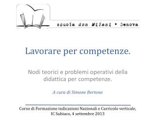 Lavorare per competenze.