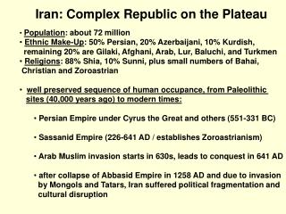 Iran: Complex Republic on the Plateau