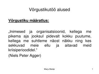 Võrgustikutöö alused