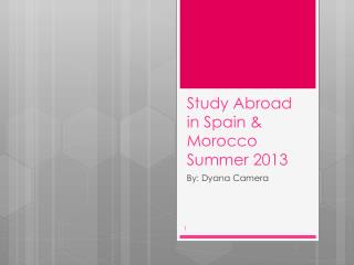 Study Abroad in Spain &amp; Morocco Summer 2013