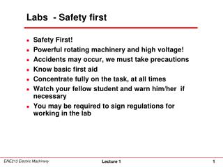 Labs - Safety first