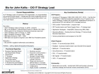 Bio for John Kalita – CIO IT Strategy Lead