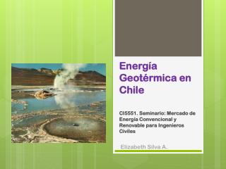 Energía Geotérmica en Chile