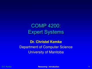 COMP 4200: Expert Systems