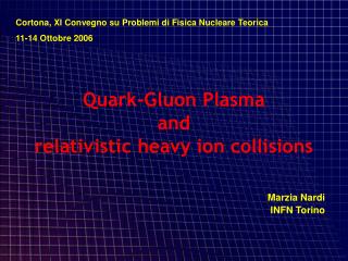 Quark-Gluon Plasma and relativistic heavy ion collisions