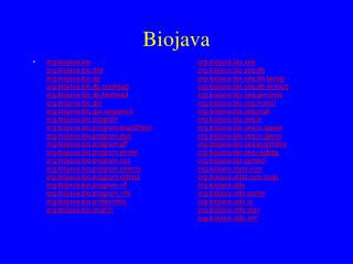 Biojava