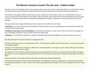 The Women’s Business Council: The Life Cycle - Evidence Paper