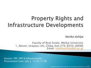 Property Rights and Infrastructure Developments