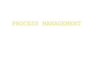 PROCESS MANAGEMENT