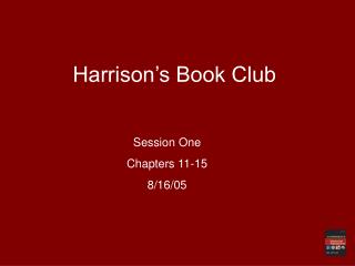 Harrison’s Book Club