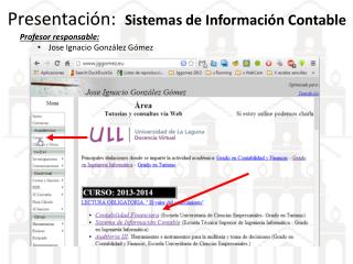 Presentación: Sistemas de Información Contable