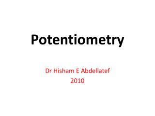 Potentiometry