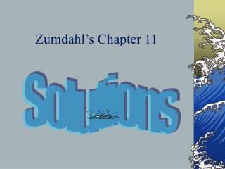 Zumdahl’s Chapter 11