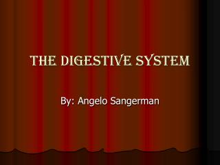 The Digestive System