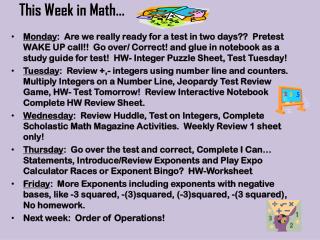 This Week in Math…
