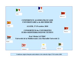 Conférence algéro -française universitaire et de recherche Alger 17-19 octobre 2010