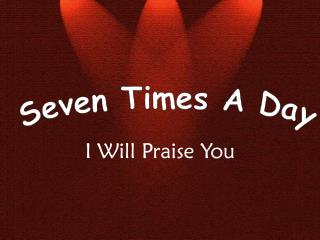 I Will Praise You