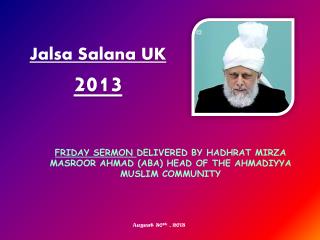 Jalsa Salana UK 2013