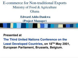 Presented at The Third United Nations Conference on the