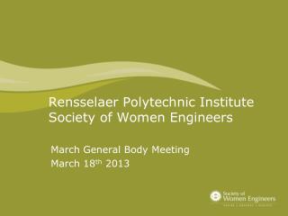 Rensselaer Polytechnic Institute Society of Women Engineers