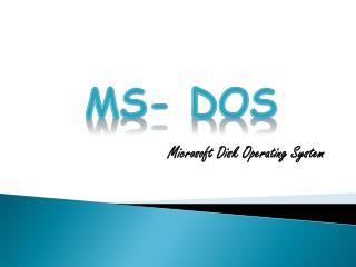 Microsoft Disk Operating System