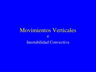 Movimientos Verticales