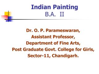 Indian Painting B.A. II