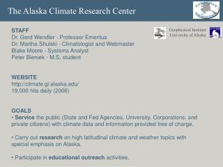 The Alaska Climate Research Center