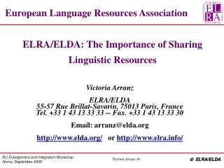 European Language Resources Association