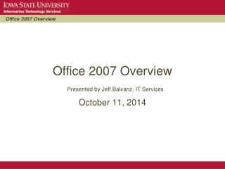 Office 2007 Overview