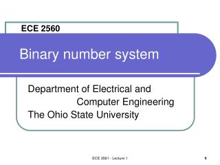 Binary number system