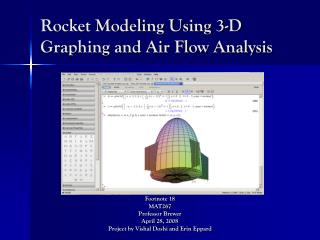 Rocket Modeling Using 3-D Graphing and Air Flow Analysis