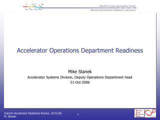 Accelerator Operations Department Readiness