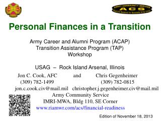 Personal Finances in a Transition