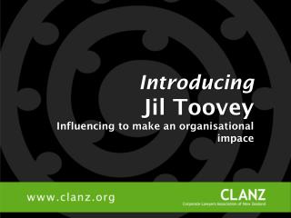 Introducing Jil Toovey Influencing to make an organisational impace