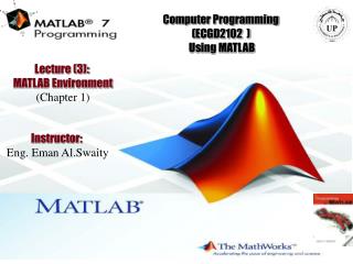 Computer Programming (ECGD2102 ) Using MATLAB