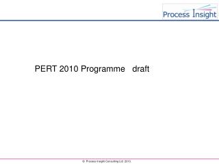 PERT 2010 Programme draft
