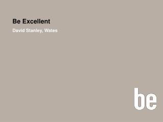 Be Excellent David Stanley, Wates