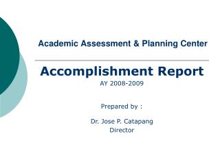 Academic Assessment &amp; Planning Center