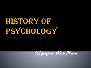 History of Psychology