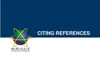 CITING REFERENCES