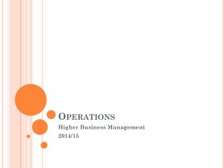 Operations