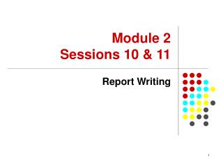 Module 2 Sessions 10 &amp; 11