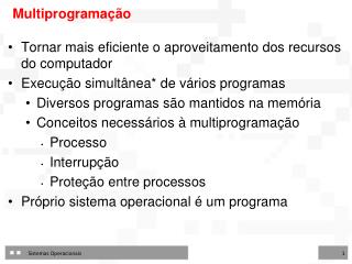 Multiprogramação