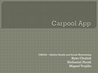 Carpool App