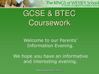 GCSE &amp; BTEC Coursework