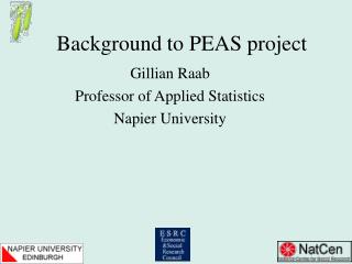 Background to PEAS project